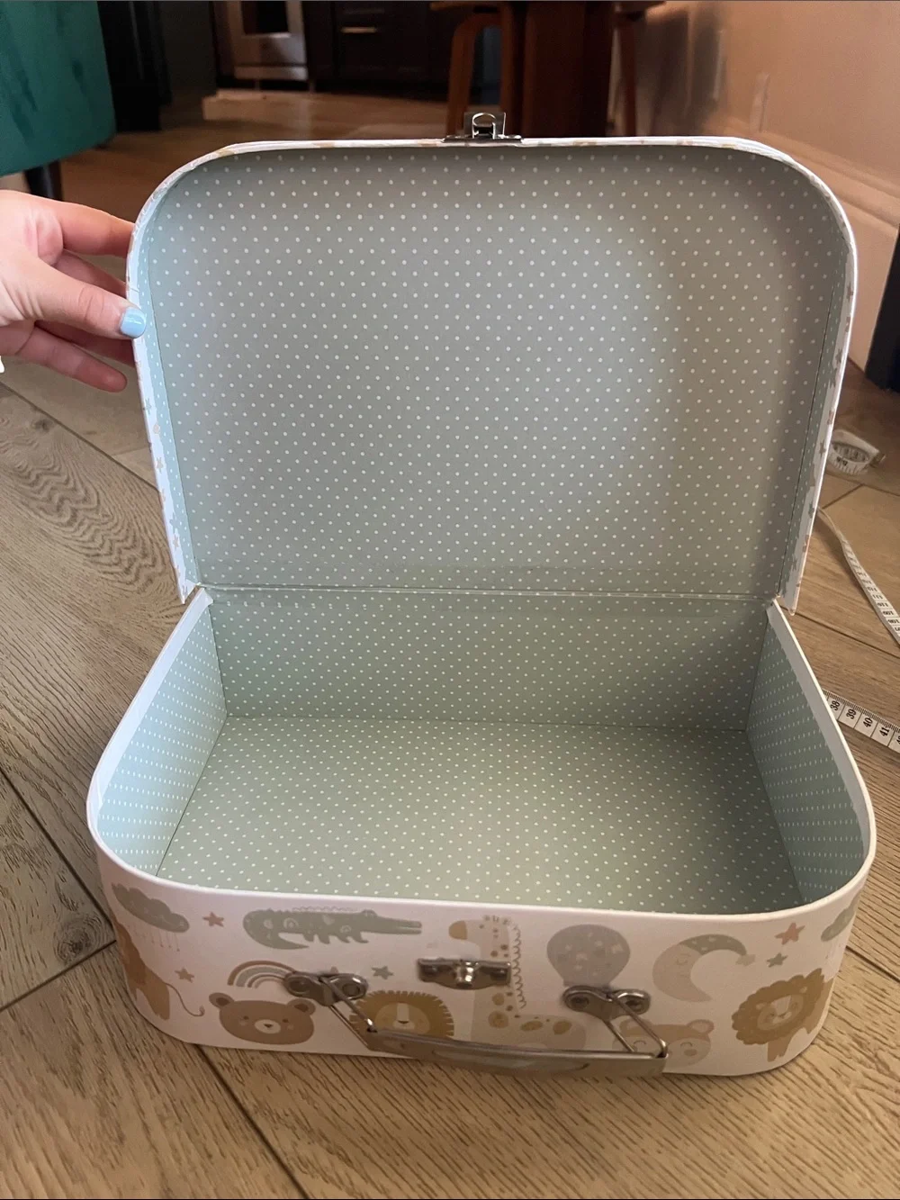 Kids Decorative Storage Suitcases - Cloud & Animal Print - Set of 2